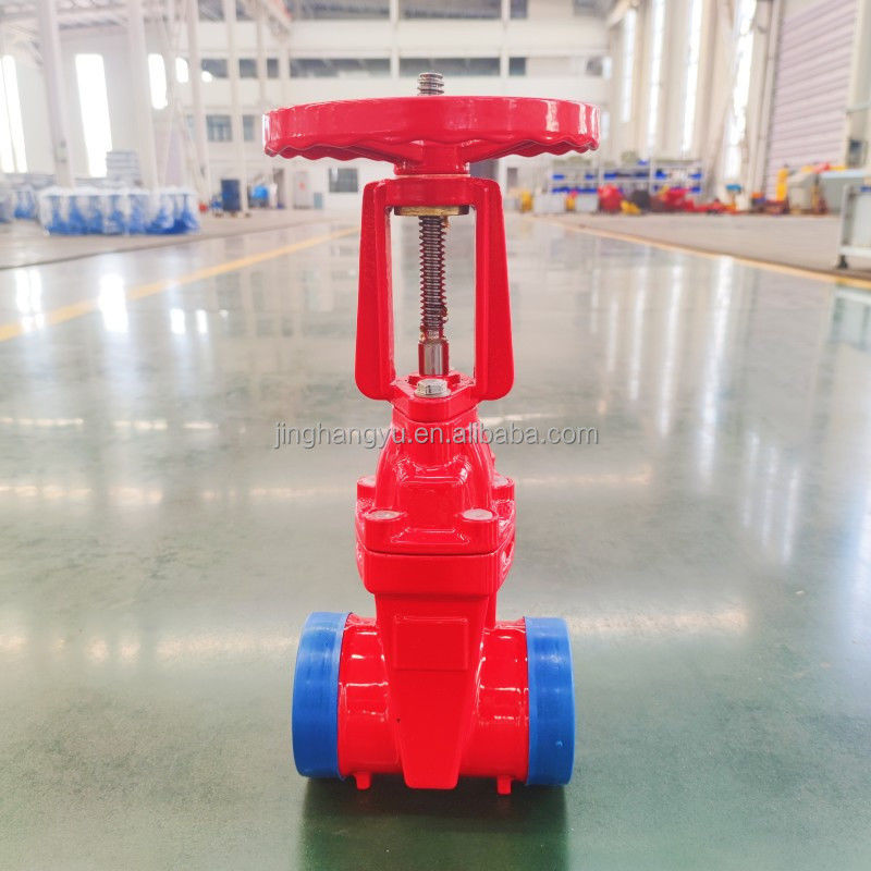 Flange End Grooved Rising Stem Gate Valve Ductile Iron With Worm Gear Actuator