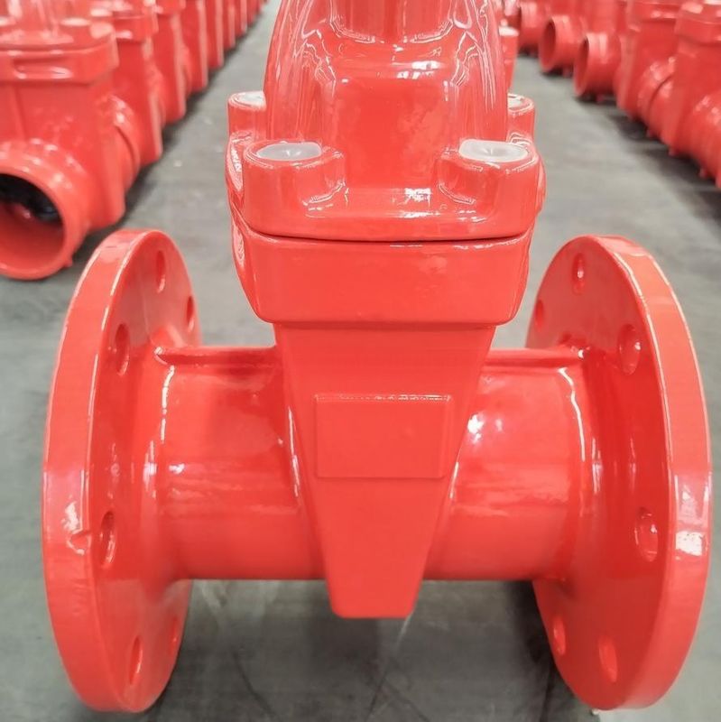 Red DIN3352 Gate Valve Flange Type F4 DN150 Gate Valve
