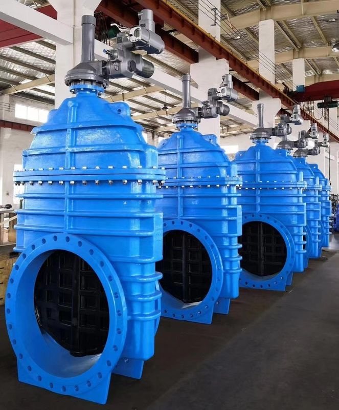 Flange Electric Soft Seal Gate Valve Ductile Iron DN65 DN80 Port Size